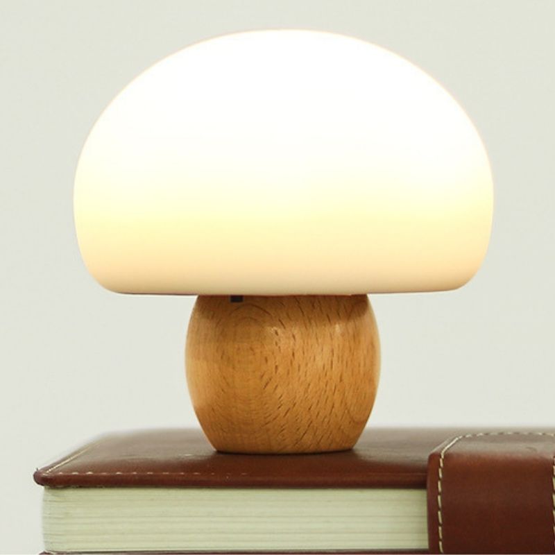 Veilleuse Champignon En Silicone - Douce, Spongieuse, Sans BPA - 2 Luminosités + Mode Arc-en-ciel - Minuterie 30 Min - Rechargeable USB-C