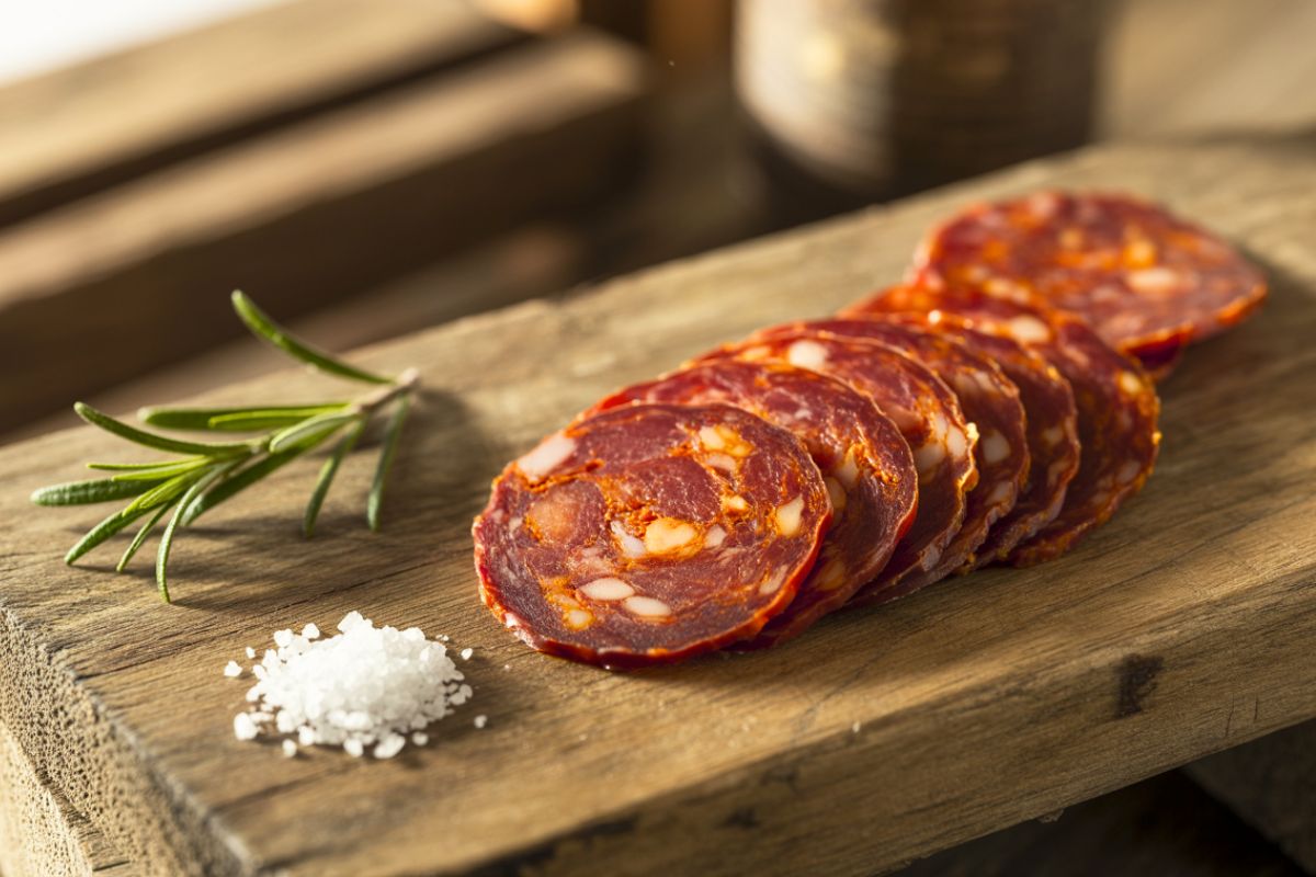 tranches cuites chorizo planche