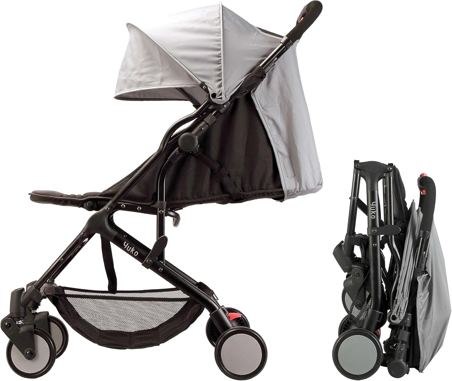 Poussette Canne 3 En 1 évolutive - Poussette/tricycle - Siège Orientable - Pliable Ultra Compact - Jusqu'à 22 Kg