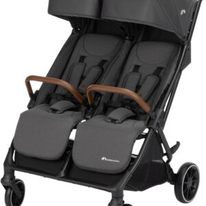 Poussette Double Bebeconfort Mane - Pliage Automatique, 0-22 kg, Mineral Graphite