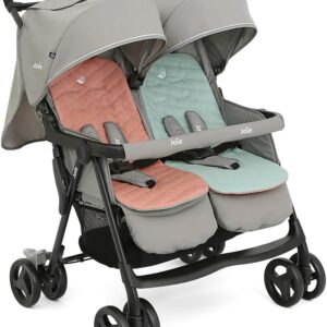 Poussette Double Joie Aire™ - Sièges Inclinables, Harnais 5 Points, Pliage Compact
