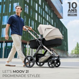 Alternative view of Poussette 3 en 1 Kinderkraft MOOV2 - Gris, incl. Siège auto Mink PRO I-Size