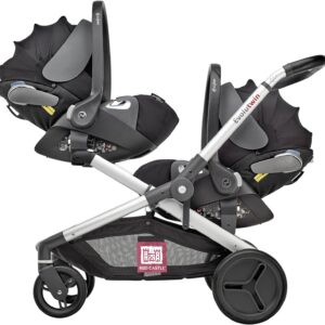 Alternative view of **Poussette Evolutwin Red Castle - Jumeaux/Tandem, Réversible, Noir**