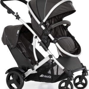 Poussette Double hauck Duett 2 - Convertible en Nacelle, Pliable, Forest Noir