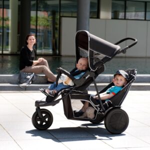 Alternative view of Poussette Double Hauck Freerider - Tandem 2 Enfants, Pliable et Réglable, Noir