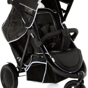 Poussette Double Hauck Freerider - Tandem 2 Enfants, Pliable et Réglable, Noir