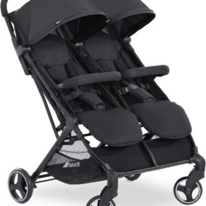 Poussette Double Swift X Duo hauck - Pliage Facile, Dossier Inclinable, Noir