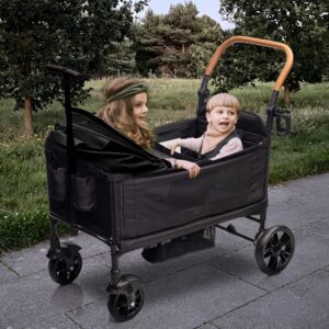 Alternative view of Poussette Vickey Pliable 2 Enfants - Résistante & Pratique