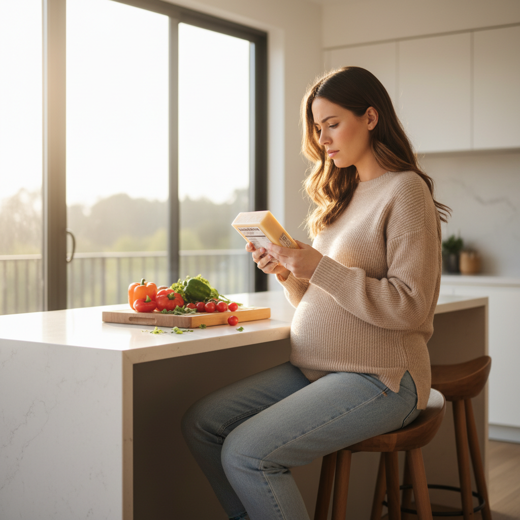 femme enceinte verifiant gouda